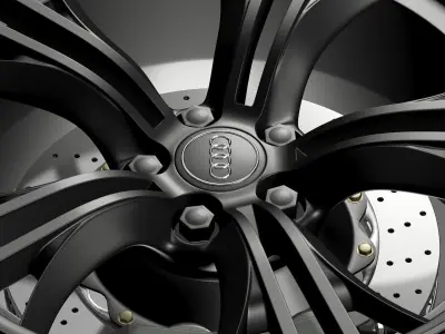Audi R8 V10 plus 2013 wheel 3D model