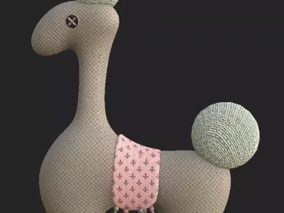 lama doll Free 3D model