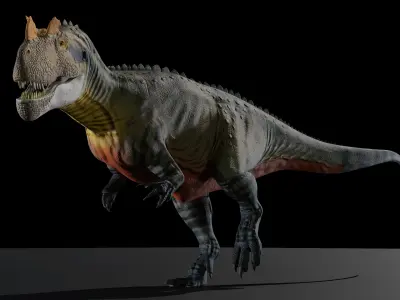 Ceratosaurus dentisulcatus Low-poly 3D model