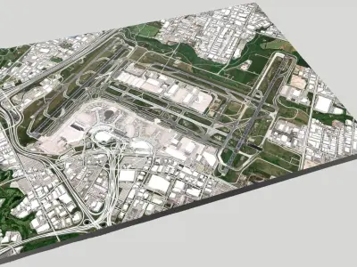 International airport in Canada 3D model