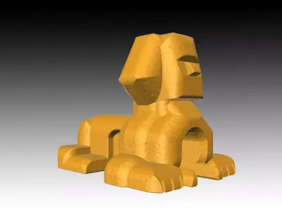 Aquarium Ornaments Sphinx-cave Free 3D print model
