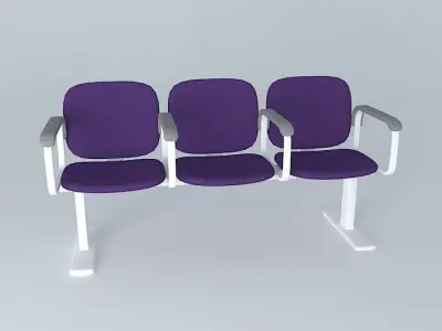 Tandem Chairs Free 3D model