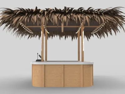Beach Bar 3x3 Meters 3D model