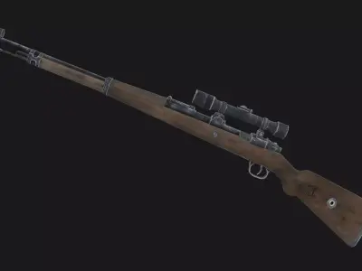 Mauser 98k Low-poly 3D model