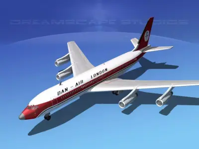 Boeing 707 Dan-Air London 3D model