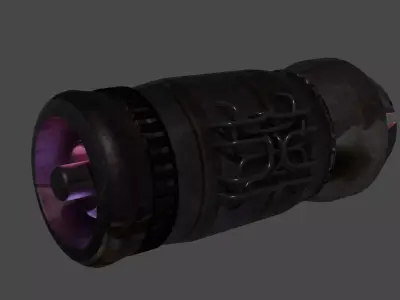 Scifi Jet engine 3D Model - Blender Free low-poly 3D model