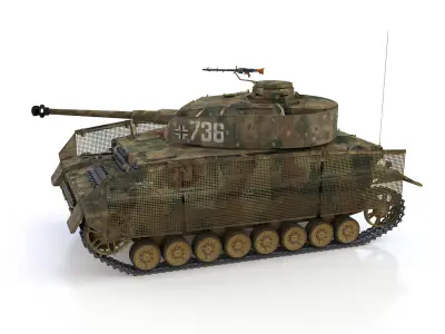 PzKpfw IV - Panzer 4 - Ausf J - 736 3D model
