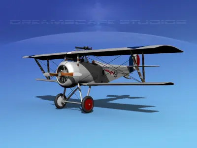 Nieuport 17 Fighter V08 RAF 3D model