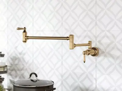 Farmhouse Wall Mount Kitchen Faucet Free 3D model
