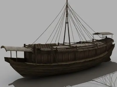 Chinese Old ship 04 3D model
