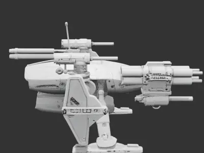 Ravager War Drone Low-poly 3D model