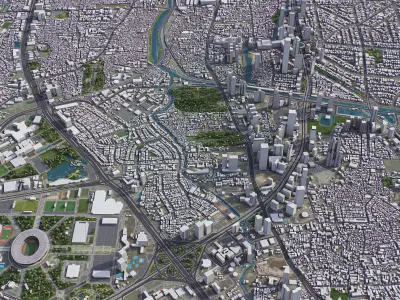 Jakarta Low-poly 3D model