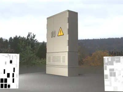 Electrical Distribution Cabinet 87 Low-poly 3D model