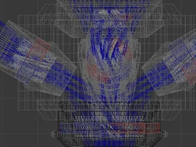 Penta Turbinnium Vortex Thruster Nozzle - Concept 3D model