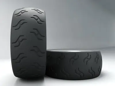 Radial Tyres Low-poly 3D model
