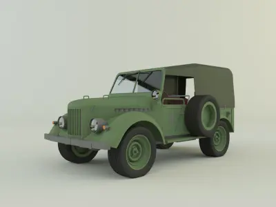 Soviet off-road vehicles GAZ-69 3D model