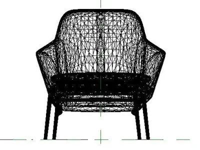 Nordic Velvet Chair Salon Multifunction Furniture HY50DC Low-poly 3D model