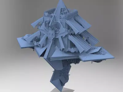 Floating Cathedral City 3D model