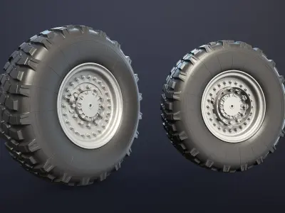 M1126 Stryker APC Wheel High-Poly 3D model