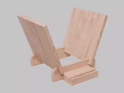 Basic Wood Vinyl Record Holder Free low-poly 3D model