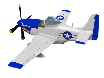 p-51d mustang 3D model