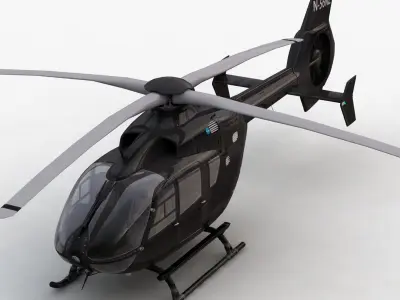 Eurocopter EC 135 Black Helicopter 3D model