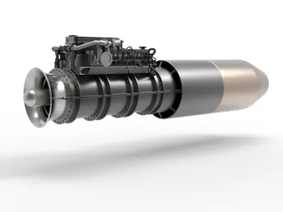 Jet engine 5 3D model