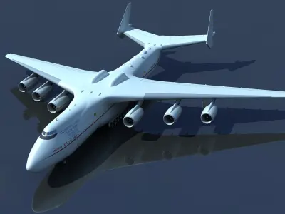 Set of 2 Planes - Antonov and Be-2500 3D model