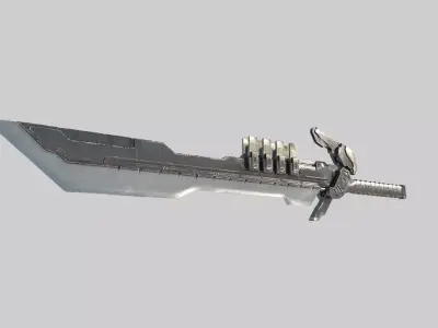Future Sci-Fi Cold Steel Greatsword 3D model