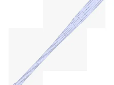 Baseball Bat Low-poly 3D model 23