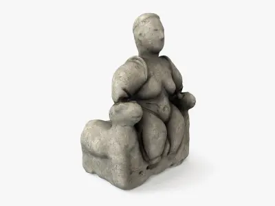 Cybele Mother Goddess Low-poly 3D model