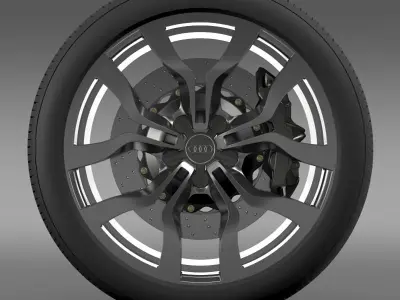 Audi R8 V10 Spyder 2013 wheel 3D model