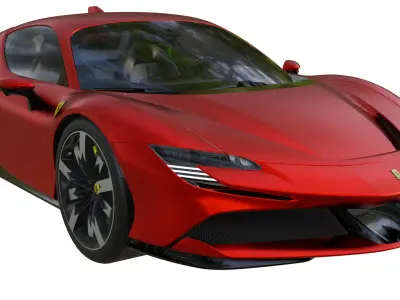 Ferrari SF90 Stradale Low-poly 3D model