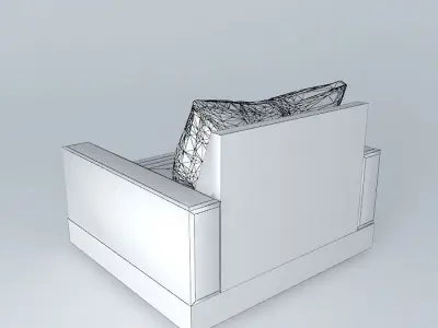Side block sofa 3D model