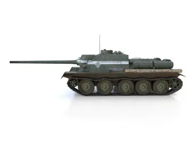 SU-100 - 22 - Soviet Tank Destroyer  3D model