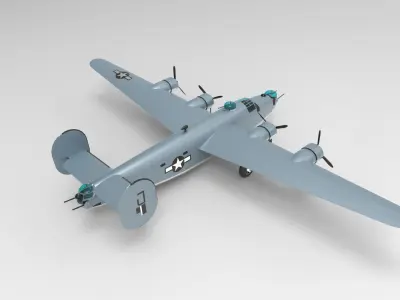 Consolidated B-24 1 3D model