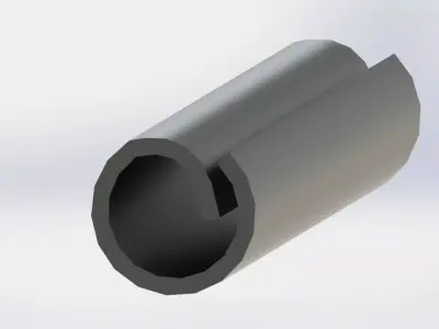 Spring Pin 564 x 38 Length Spring Steel Free 3D model