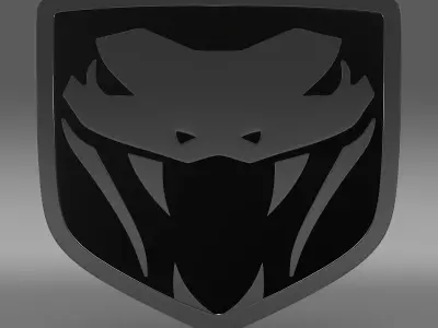 Dodge viper fangs 2003 logo 3D model