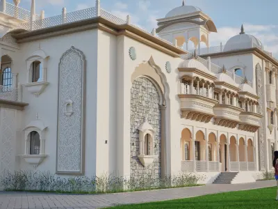 Rajasthani heritage palace 3D model