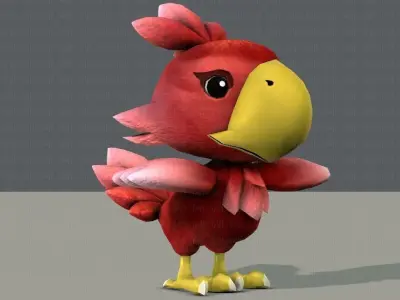 Chocobo Bird Low-poly 3D model