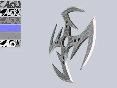 Shuriken Low-poly 3D model