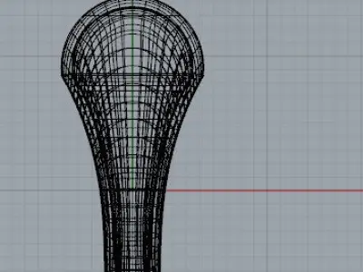 Anello bombato da rete di curve Free 3D model