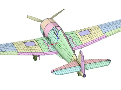 Grumman F6F-5 Hellcat 1 by 24 Scale 3D Printable Model 3D print model