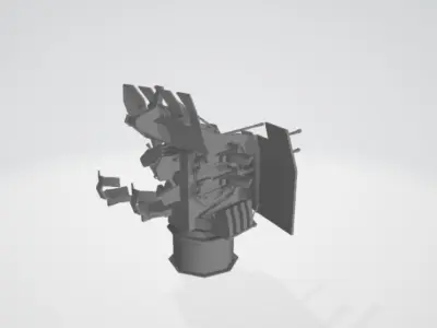 GERMAN WW2 FLAK AA GUN Low-poly 3D model buy