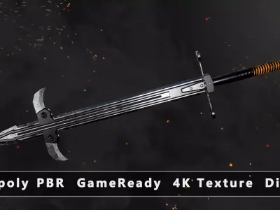Sword Kraft Post-apocalyptic PBR Game Readey Low-poly 3D model