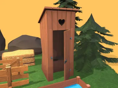 Cartoon Farm Assetpack Low-poly 3D model