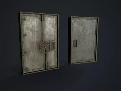 Vault Door Game Ready - Ready For animation Low-poly 3D model