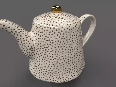 Tea bot Low-poly 3D model