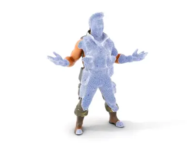 Military Commando Rigged and Animated Character Model Low-poly 3D model