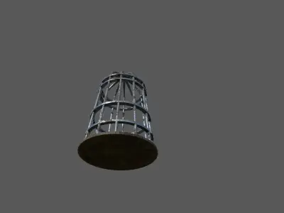 Medieval cage 3D model Low-poly 3D model